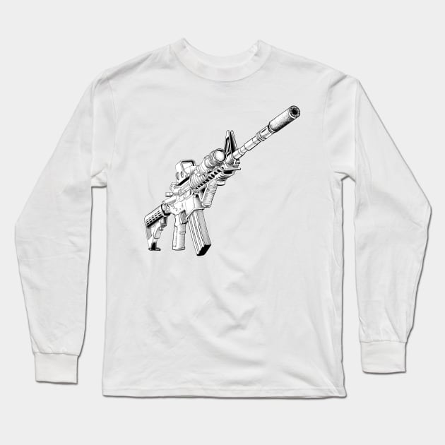 AR15 TACTICAL Long Sleeve T-Shirt by CrispytheGhoul